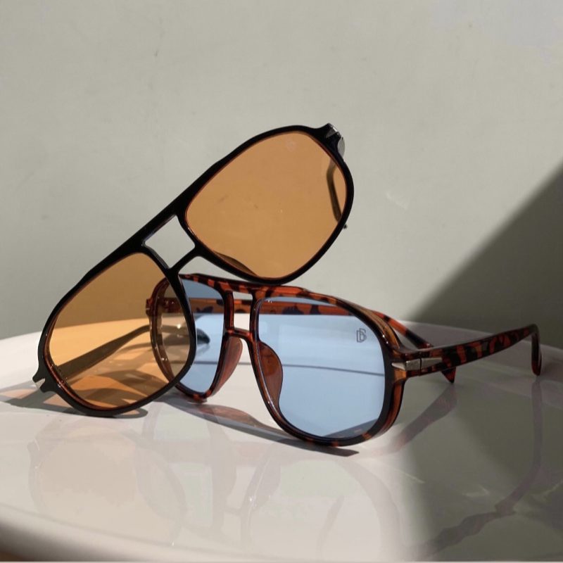 عینک ترند دو پل دیوید بکهام-کد 385